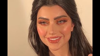 مكياج برتقالي و وردي سهل جدا | orange and pink makeup