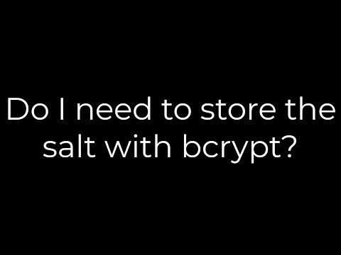 Java :Do I need to store the salt with bcrypt?(5solution)
