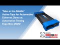 Man in the middle active taps for automotive ethernet demo at automotive testing expo novi 2022