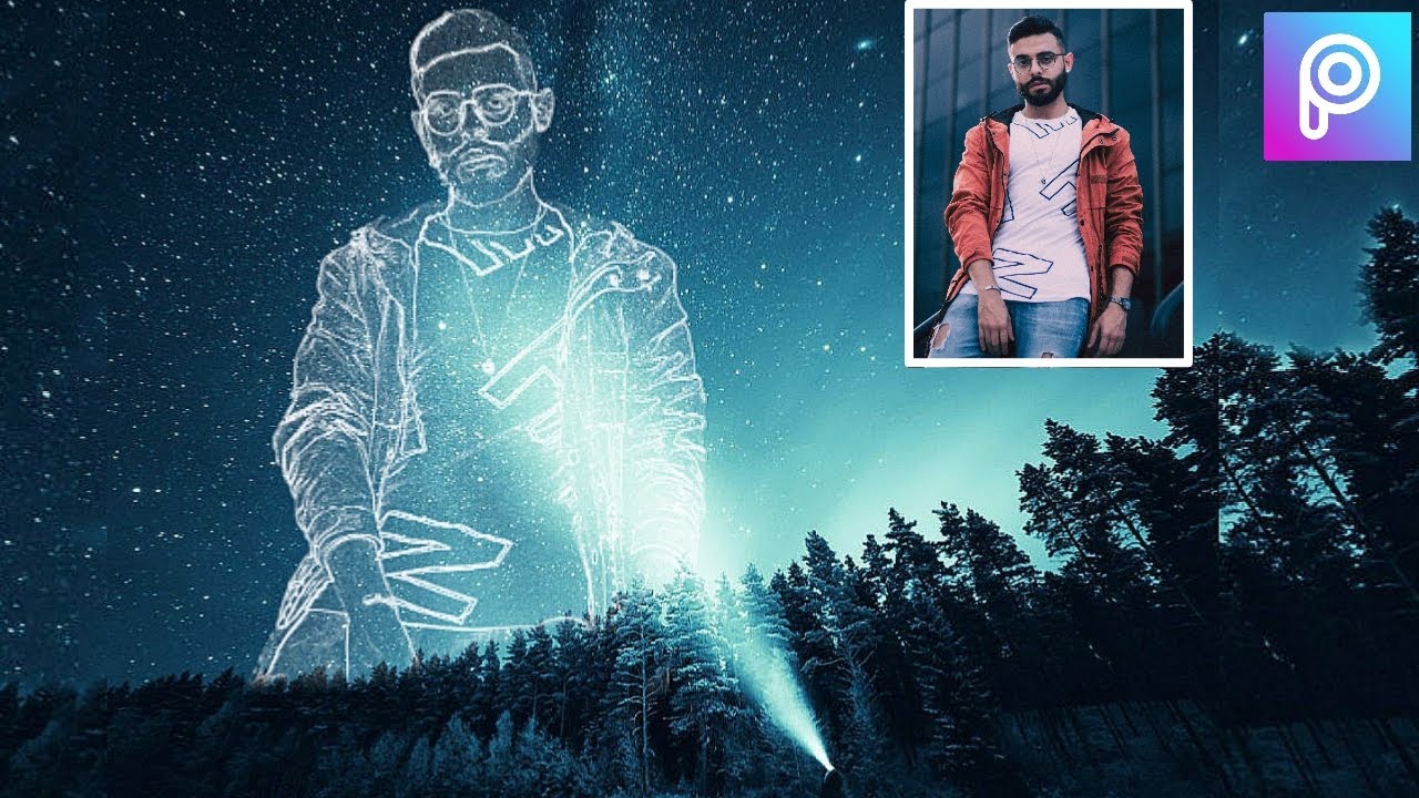 تحويل الصوره الى ليزر | درس Picsart