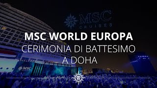 MSC WORLD EUROPA CERIMONIA DI BATTESIMO