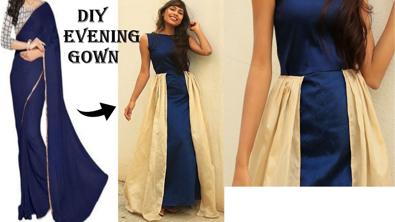 evening gowns made from old sarees