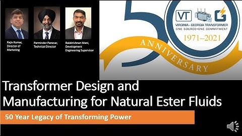 Webinar: Transformer Design and Manufacturing for Natural Ester Fluids