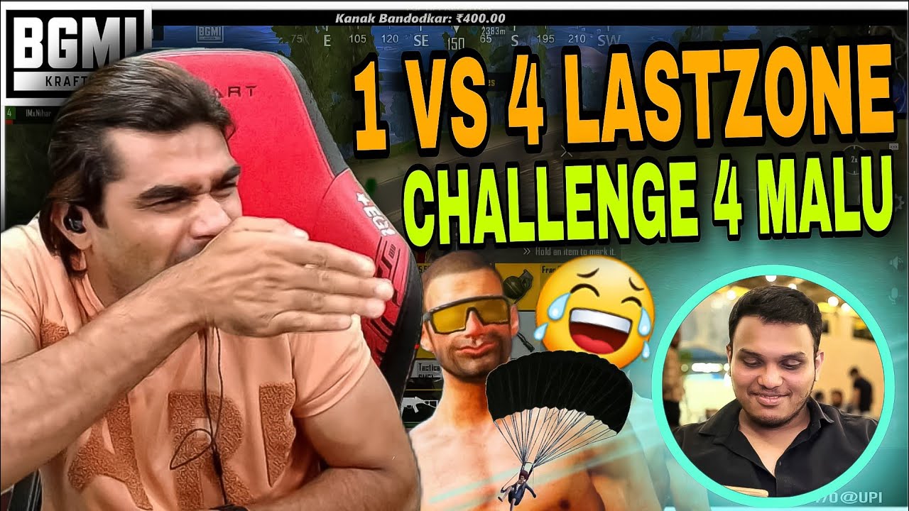 Shreeman legend Best Moments With Malwani | Malwani 1 vs 4 In Bgmi Lastzone Challenge By Shreeman 