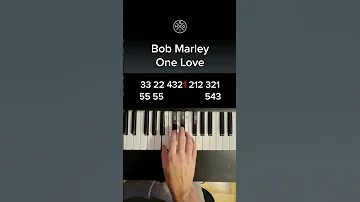 Bob Marley One Love Fyp Piano Pianotutorial Mosi Pianotophits Musiclesson Bobmarley Onelove 
