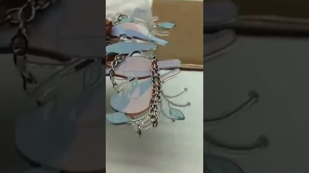 Metal Stained Bird Panel Glass Window Hanging Wall Decor Parrot Birds Art. | 