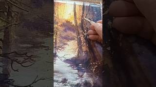 Arroyo en el Bosque #arte #river #dibujo #acuarela