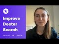 Health tech product manager interview doctor search