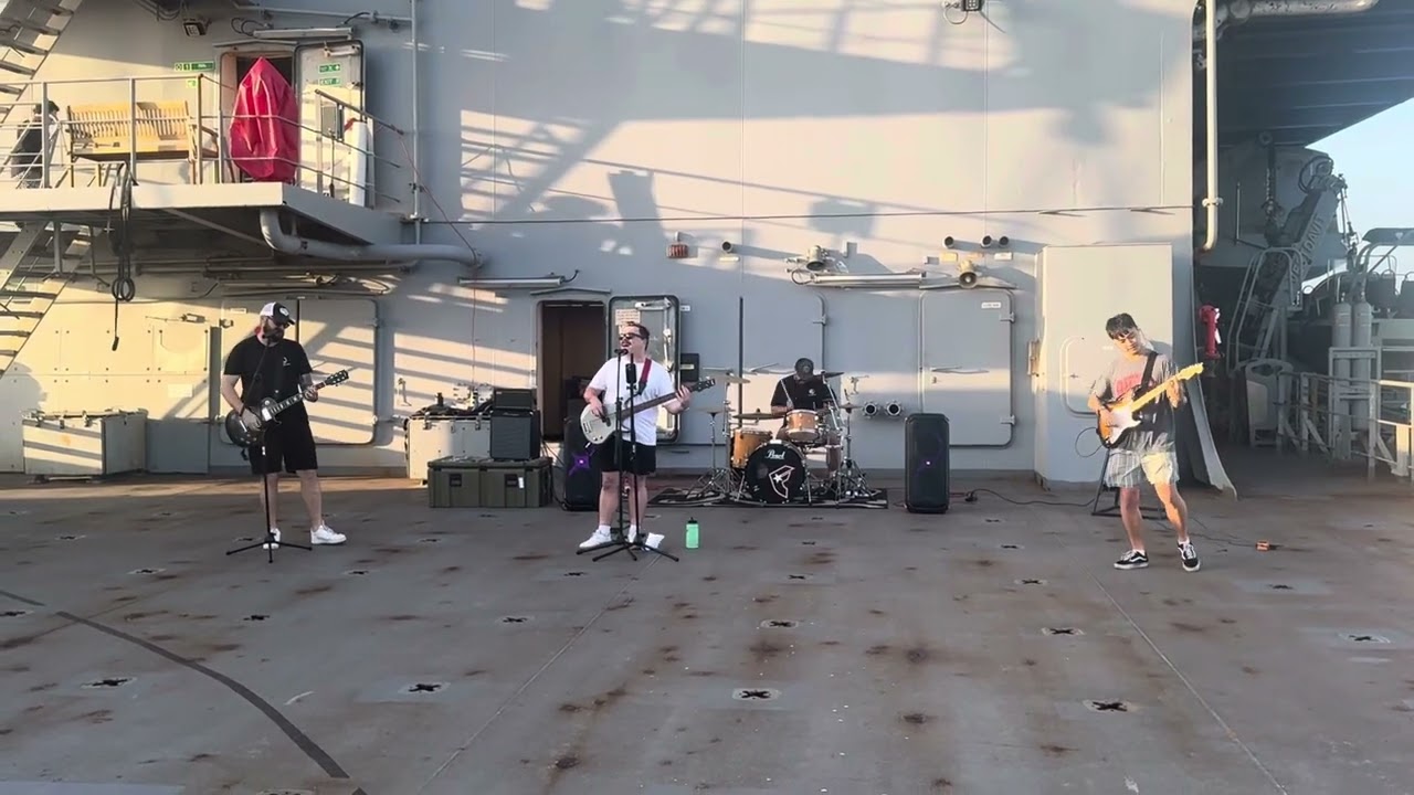 All the small things ￼- Blink182 cover HMAS Choules ships band