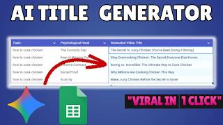 I Turned Google Sheets Into an AI Video Title Generator (Using Gemini)
