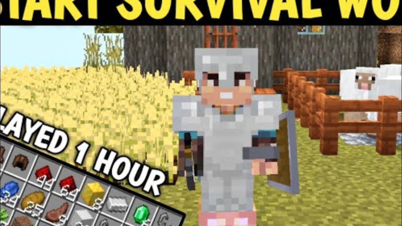 HOW TO START MINECRAFT SURVIVAL WORLD IN HINDI || MINECRAFT TIPS AND ...