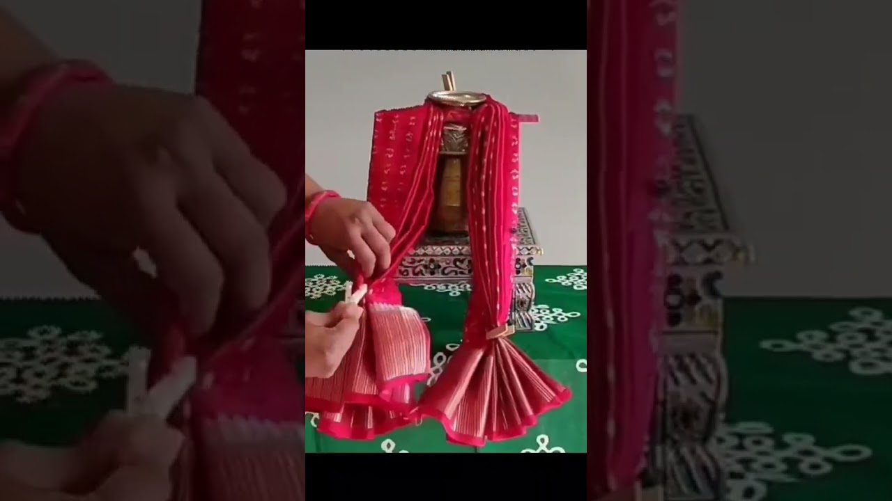 how to drape saree for Varalakshmi Ammavaru | Quick & Easy Saree draping for Varamahalakshmi 🙏🙏