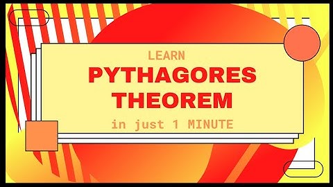 Learn PYTHAGORES THEOREM in just 1 MINUTE