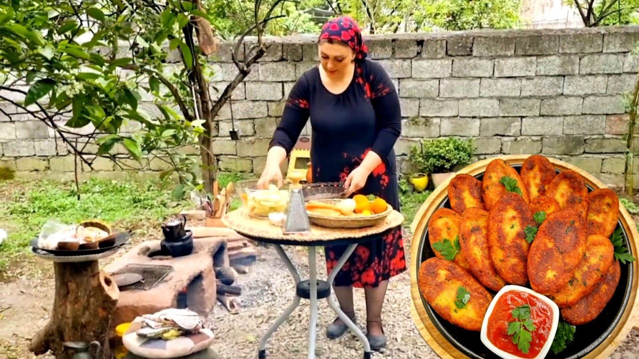 Rural Life 🌿 – Cooking on a Rainy Day over Wood Fire, Making an Easy ...