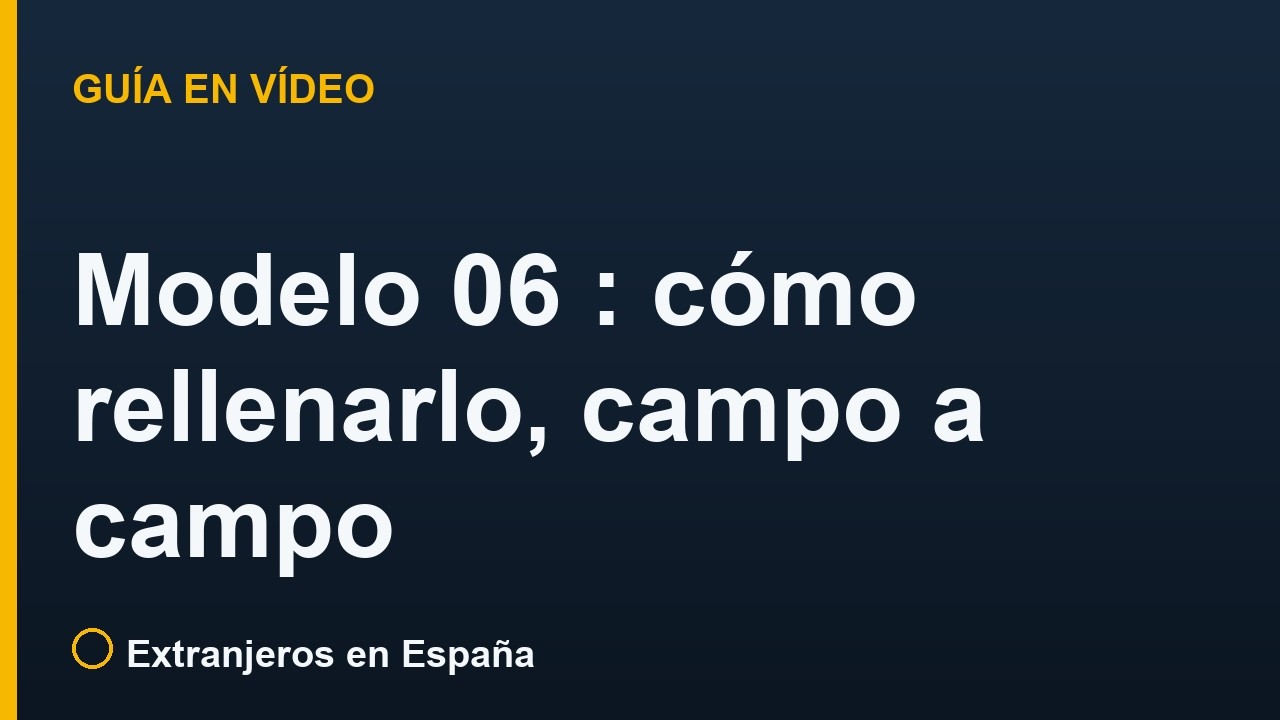 Modelo 06 (exención IEDMT por traslado de residencia): cómo rellenarlo, campo a campo