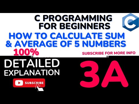 How to calculate sum & average of numbers on C programming language ALX ...