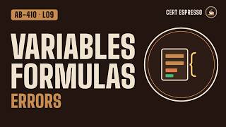 AB-410 Lesson 9: Power Fx Building Blocks | Variables, Collections, Named Formulas, Error Handling