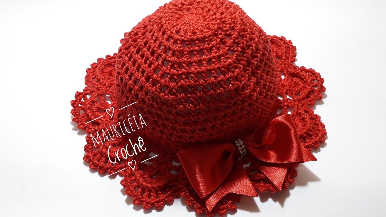 chapeuzinho de crochê,  6 meses