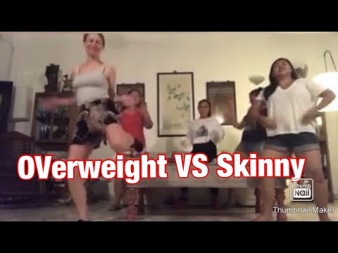Overweight vs skinny doin tiktok -African beauty learning Binibining marikit dance