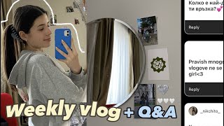 Weekly vlog | Q&A + haul  ੈ˚༄ 💗