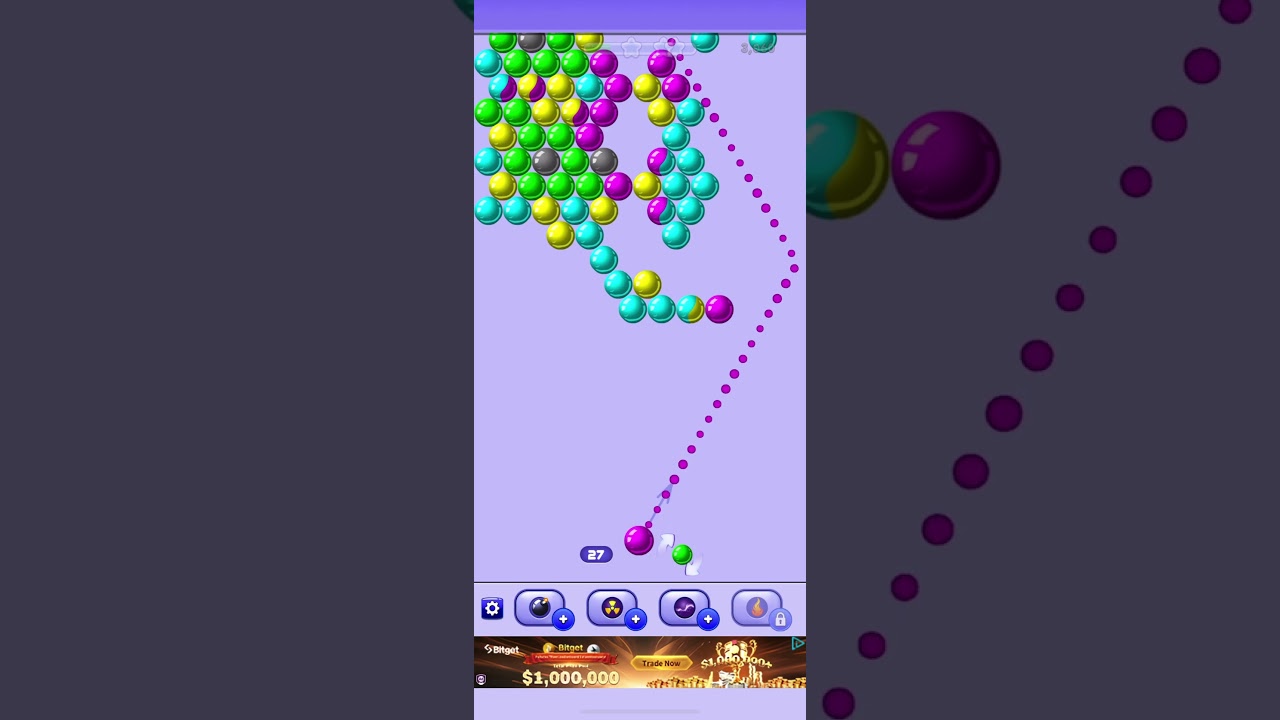 Bubble Shooter Level 6 - 3 Star Perfect Finish! 🎯 Pro Gameplay - MiniMasterArena