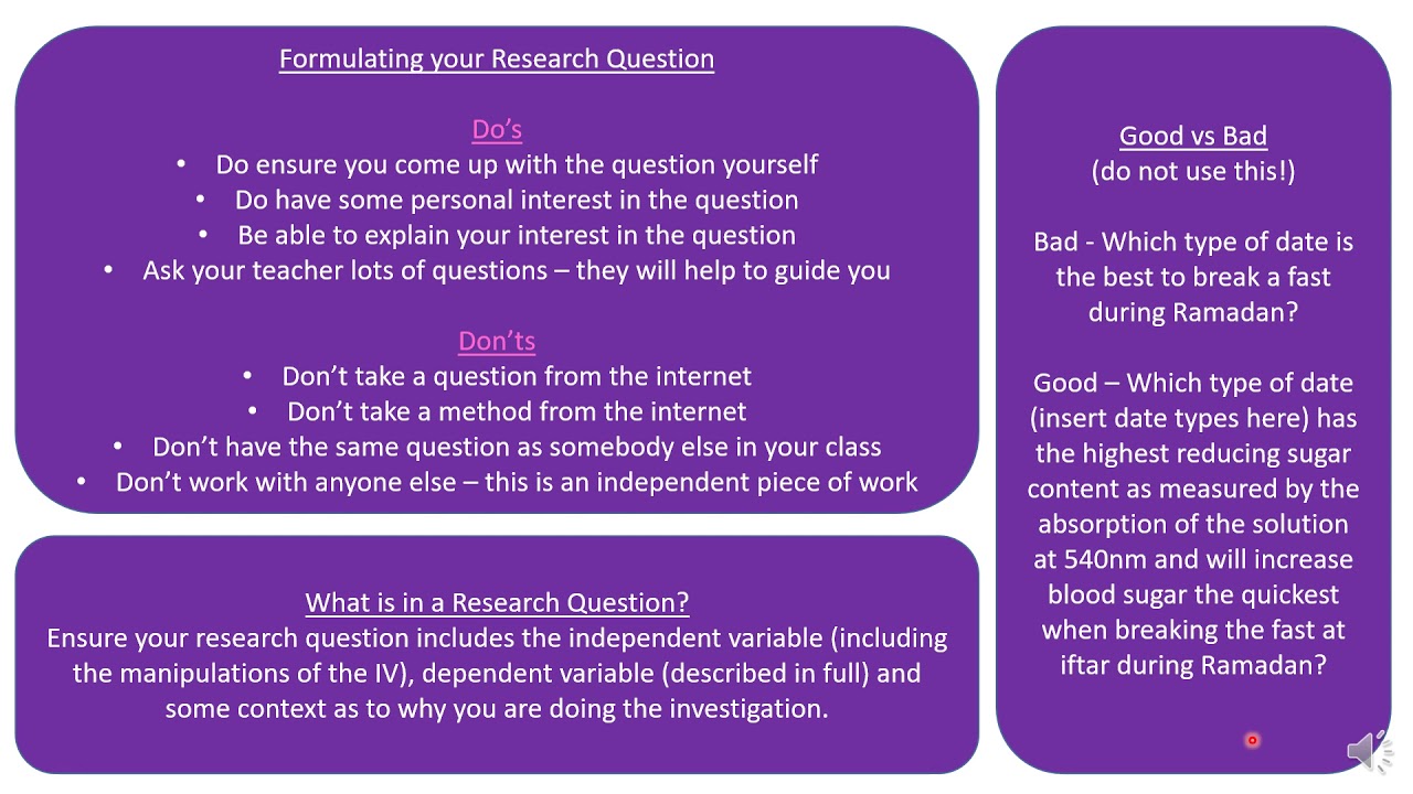 research question examples ia