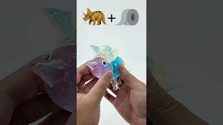 공룡 트리케라톱스 실리콘 테이프 말랑이 만들기! - How to make dinosaur triceratops squishy ball with Nano tape