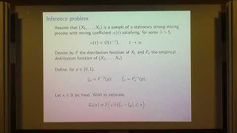 STS | Prof. Alastair Young | A Hybrid Block Bootstrap For Sample Quantiles Under Weak Dependence