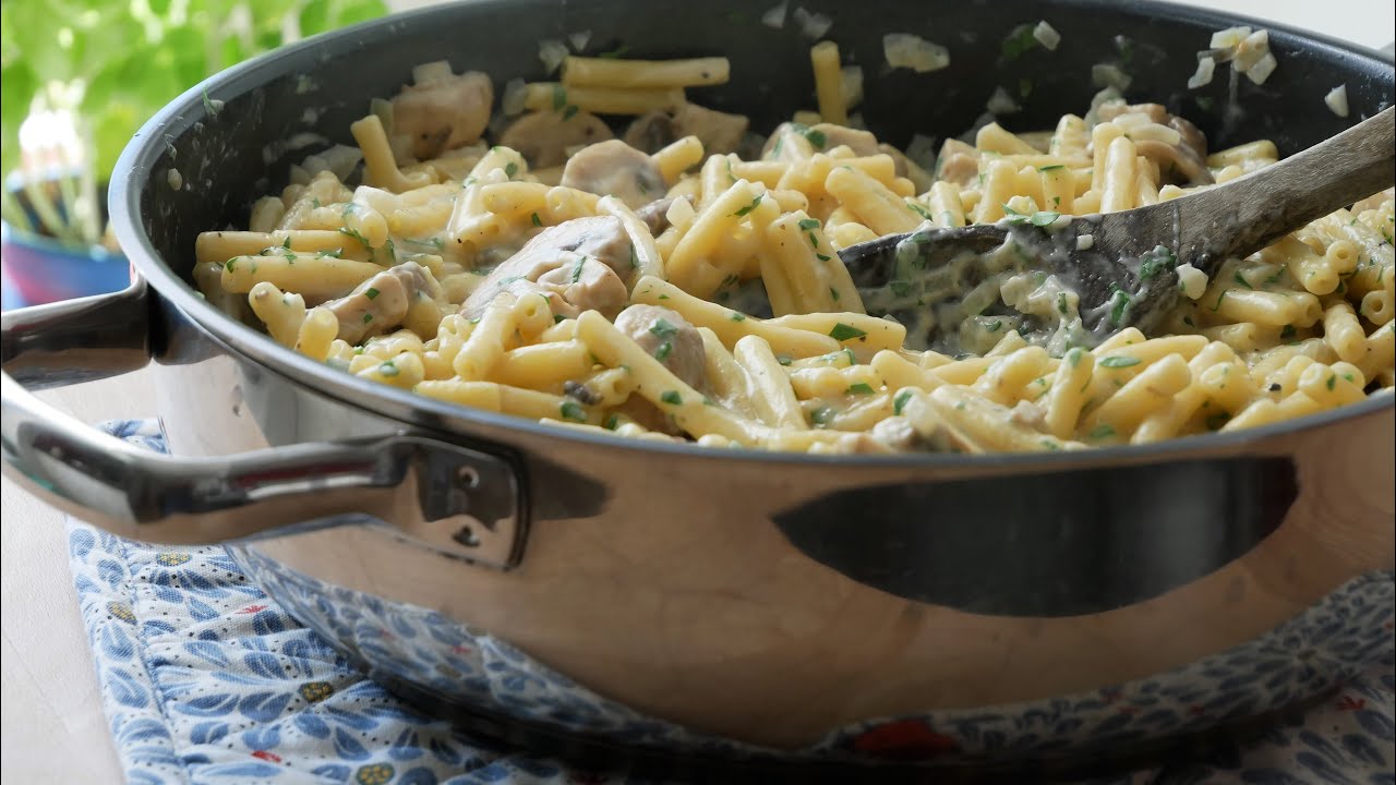One Pot Pasta Mit Pilzen Rezept With Mushrooms Recipe Eng Subs Youtube 