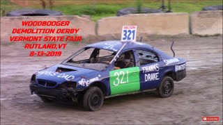 Rutland,VT Demolition Derby 8-13-2019