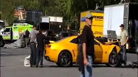 Bumblebee Camaro Crash at Transformer 3 Filming in DC