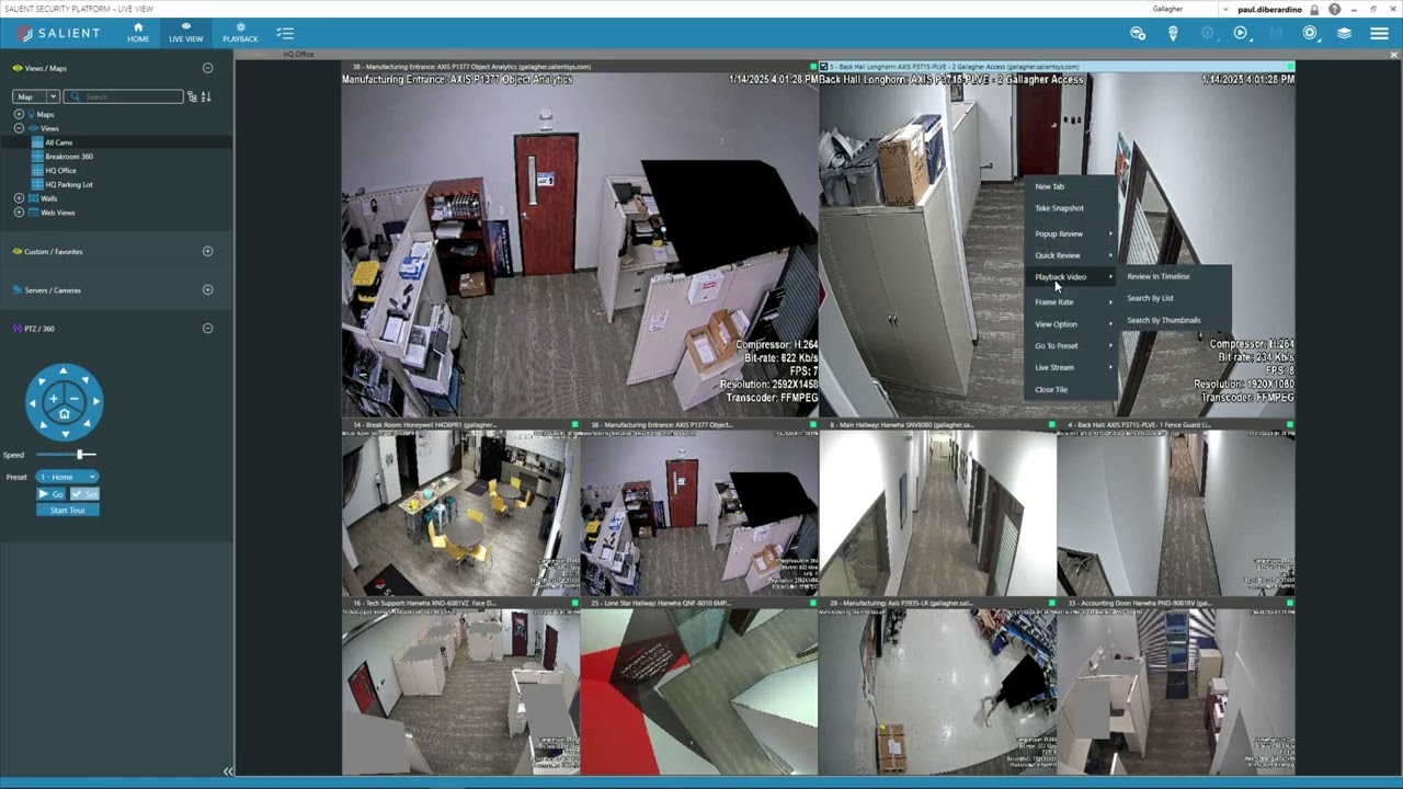 Salient Completeview integrated with Gallagher Access Control