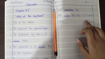 I Computer Chapter # 5  Whiz at the keyboard Fill in the blanks 24th Dec, 2020