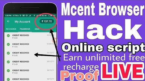 Mcent Browser Online Script | 100% Real Online Script | Unlimited Points