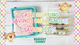 Cash Stuffing Savings Challenges! Saving $325 with Year Long & Short Term Challenges