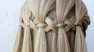 ⛓️⛓  Reverse CHAIN Waterfall Braid Tutorial  ⛓ ⛓️ by Another Braid #shorts