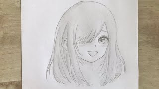 HOW TO DRAW A CUTE ANIME GIRL FACE (Part-1), by Alisha