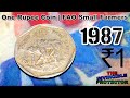 1 one rupee coin  fao india small farmers  1987