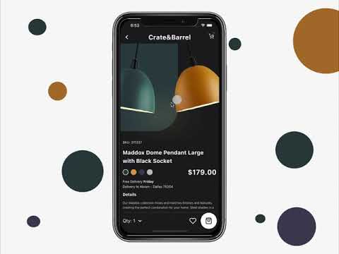 Crate & Barrel - Dark Mobile App Concept Animated - Flutter