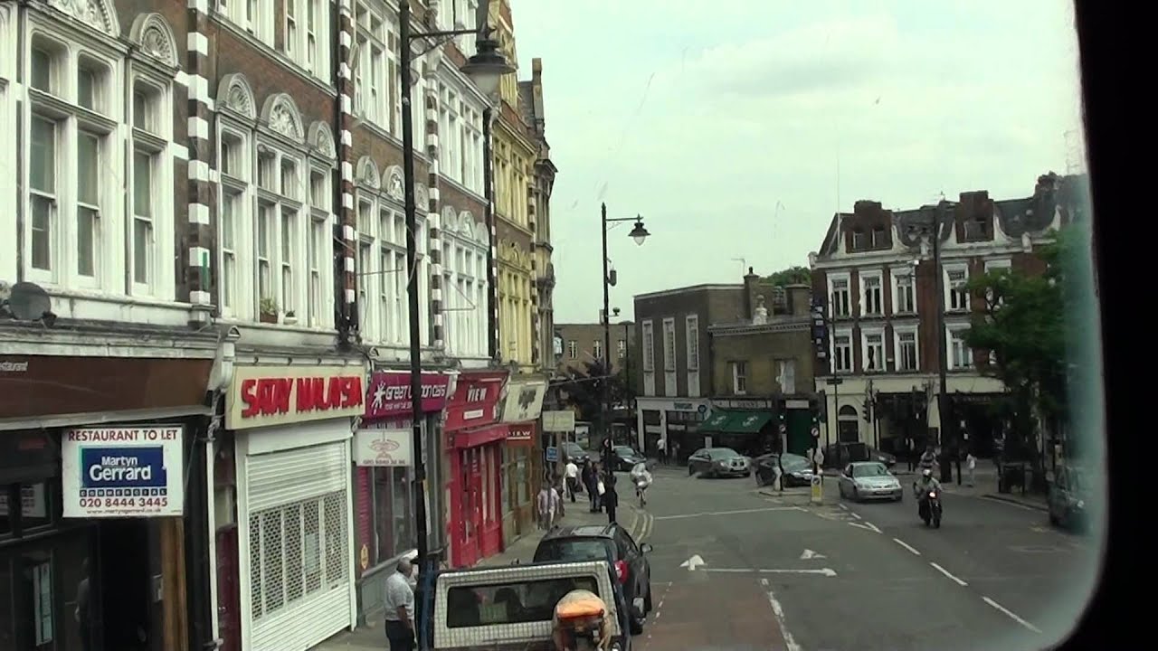 (HD) Riding on board London Bus Route 41 and passing other vehicles