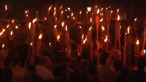 White nationalists march on University of Virginia to protest statue removal