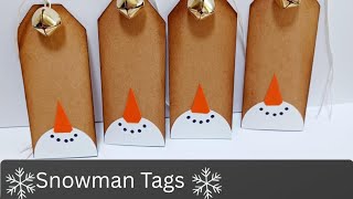 Snowman Gift Tags | Handmade DIY Tutorial