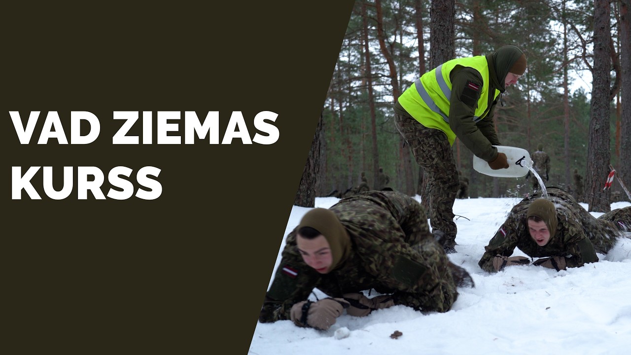 Štāba bataljonā dienošie VAD karavīri apgūst izdzīvošanas iemaņas ziemā