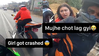 Girl got crashed in Nepal😨| Pokhara jaate hue ye kya hua?😭 | Road rage ho gya phir se😡