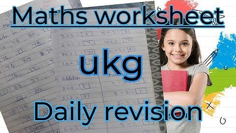 Ukg Maths worksheet ||Daily revision sheet ||ukg||@sckidsclasses