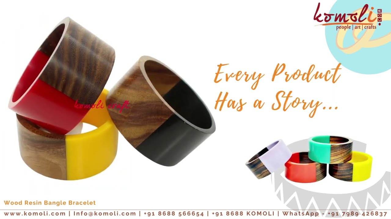 Wood & Resin Bangle Set – Sam Moon