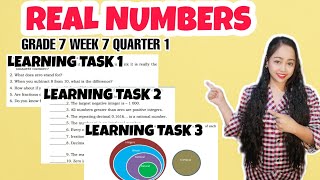 G7- REAL NUMBERS WEEK 7 Learning Task 1-3