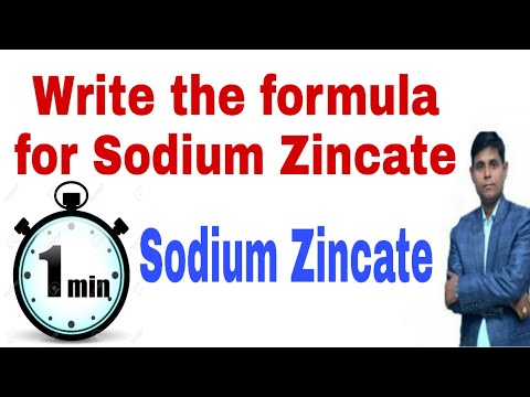 Video: Cum obțineți formula zincatului de sodiu?