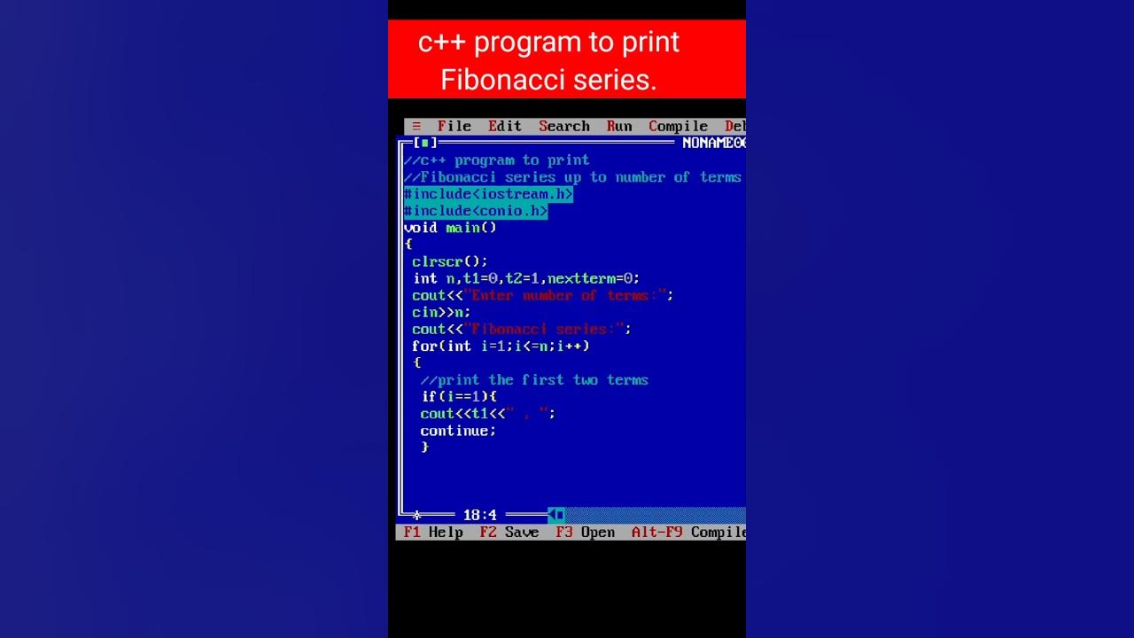C++ program to print Fibonacci series upto n integer. # ...