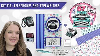 Free Downloadable Sentiments HUGE Telephones and Typewriters Cardmaking Kit ECK 116